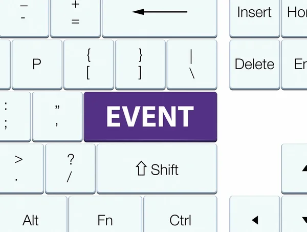 Evento botão teclado roxo — Fotografia de Stock