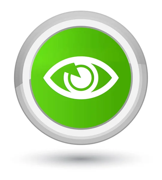 Eye icon prime soft green round button — Stock Photo, Image