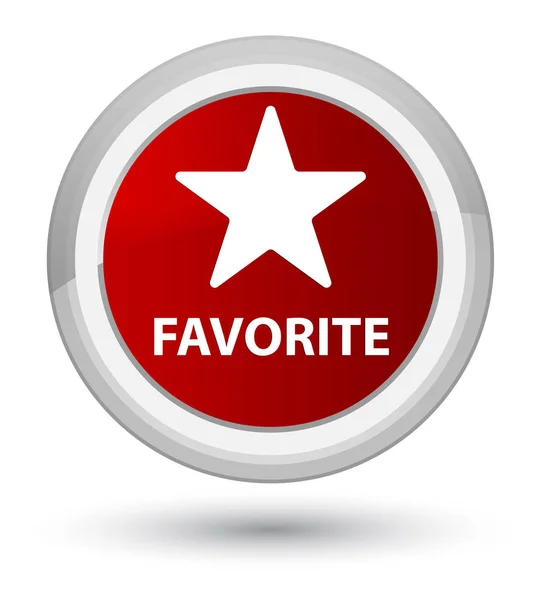 Favorite (star icon) prime red round button — Stock Photo, Image