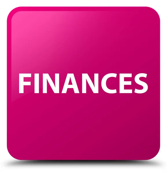 Finanzen rosa quadratischer Knopf — Stockfoto