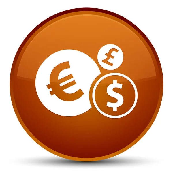 Finanzas icono especial marrón botón redondo —  Fotos de Stock