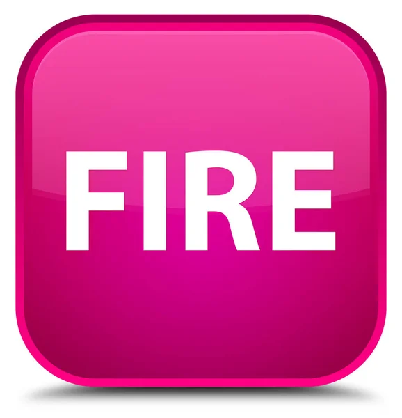 화재 특별 한 분홍색 사각형 버튼 — 스톡 사진