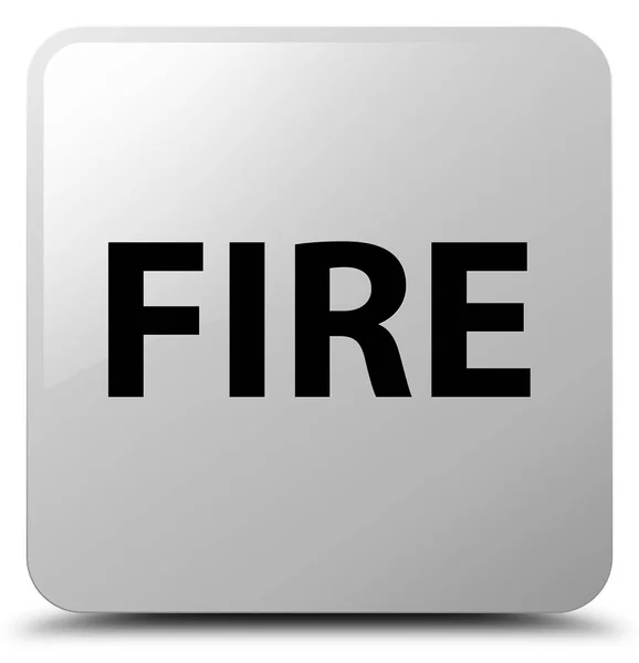 화재 흰색 사각형 버튼 — 스톡 사진