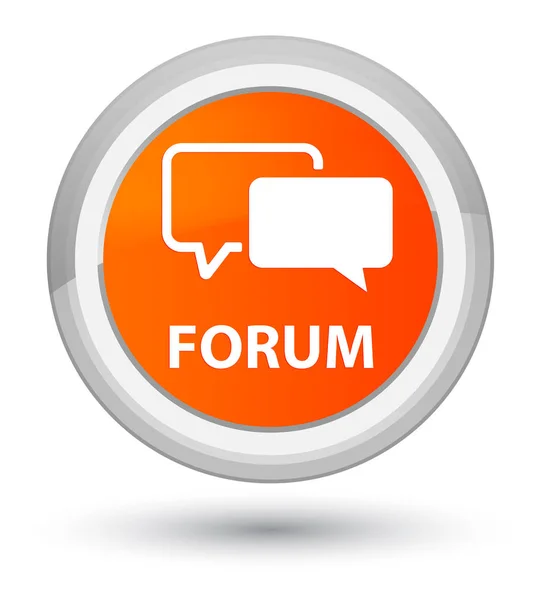 Forum prime orange round button — Stock Photo, Image