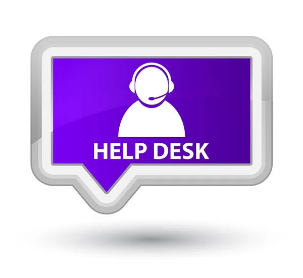 Stůl (zákaznické péče ikonu) prvotřídní fialový nápis tlačítko Nápověda — Stock fotografie
