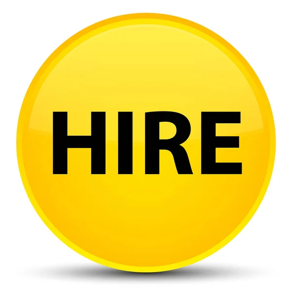 Hire special yellow round button — Stock Photo, Image