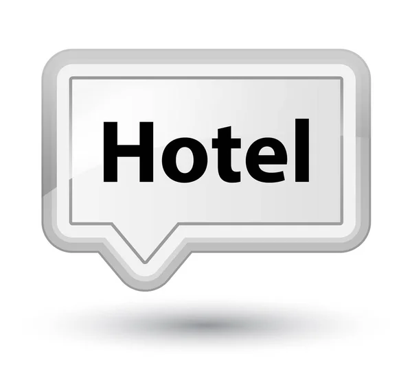 Hotel prime hvid banner knap - Stock-foto