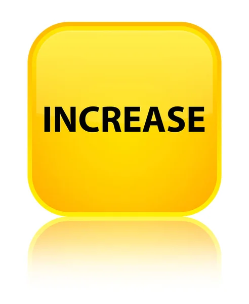 Increase special yellow square button — Stock Photo, Image