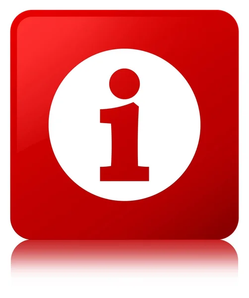 Rode plein knoop van het pictogram van info — Stockfoto