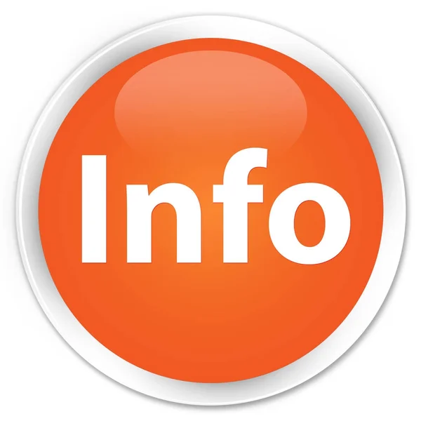 Info prémium narancs kerek gomb — Stock Fotó