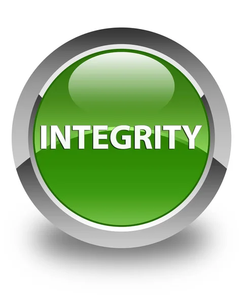 Integrity glossy soft green round button — Stock Photo, Image