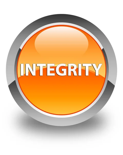 Integrity glossy orange round button — Stock Photo, Image