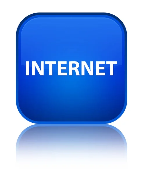 Internet bouton carré bleu spécial — Photo