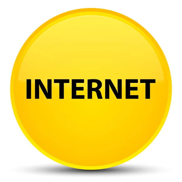 Internet bouton rond jaune spécial — Photo