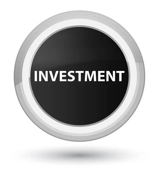 Investimento primo pulsante rotondo nero — Foto Stock