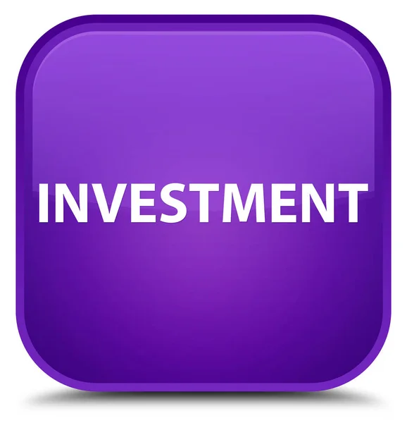 Investissement bouton carré violet spécial — Photo