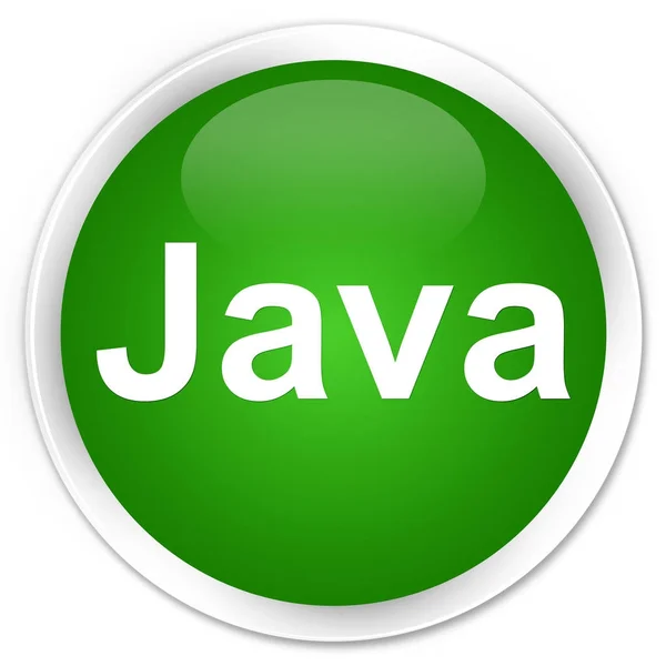 Java premium green round button — Stock Photo, Image