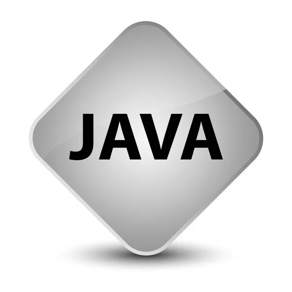 エレガントなホワイト ダイヤモンド「Java」ボタン — ストック写真
