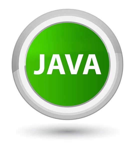 Java prime green round button — Stock Photo, Image