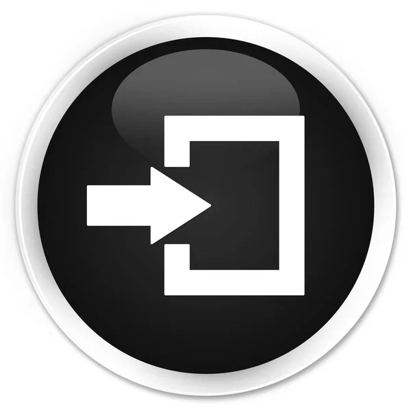 Ícone de login botão redondo preto premium — Fotografia de Stock