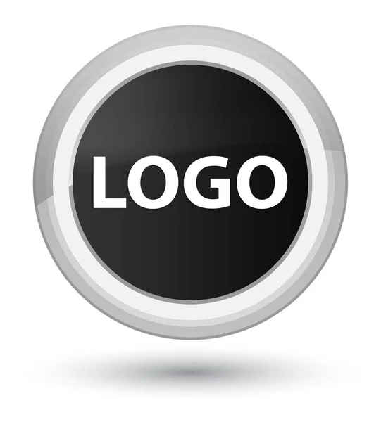 Bouton rond noir Logo prime — Photo