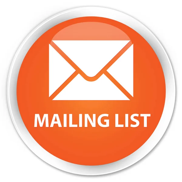 Lista de correo premium naranja botón redondo — Foto de Stock