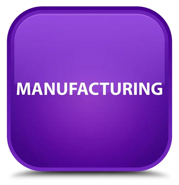 Manufacturing special purple square button — Stock Photo, Image