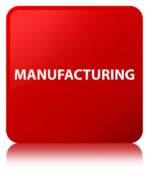 Manufacturing red square button — Stock Photo, Image