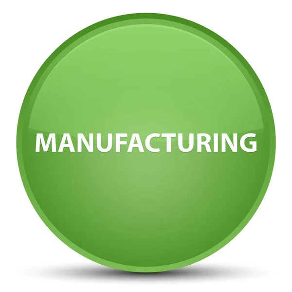 Manufacturing special soft green round button — Stock Photo, Image