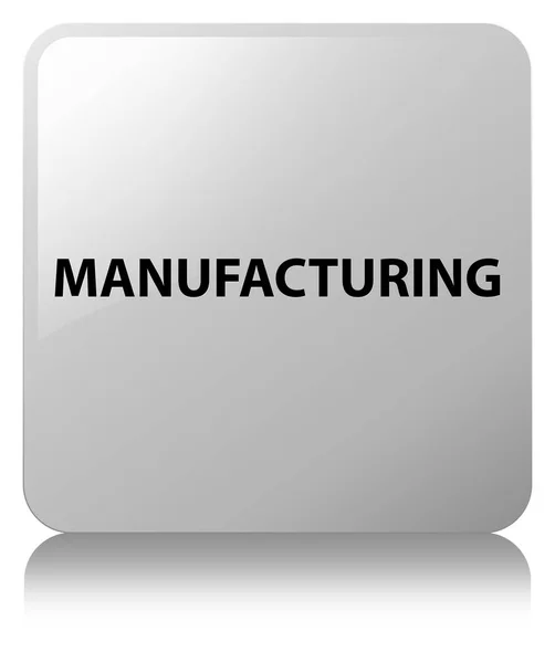 Manufacturing white square button — Stock Photo, Image