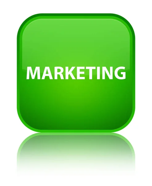 Marketing bouton carré vert spécial — Photo