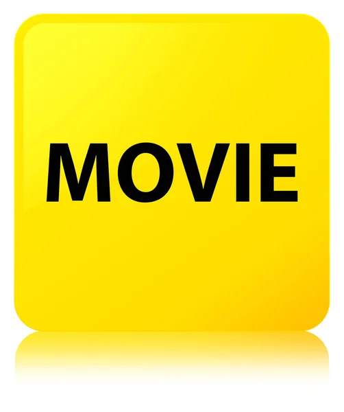 Film gele vierkante knop — Stockfoto