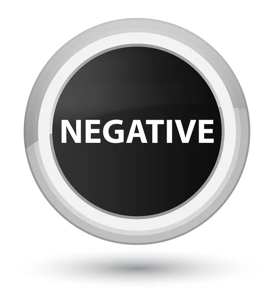 Botón redondo negro primo negativo — Foto de Stock