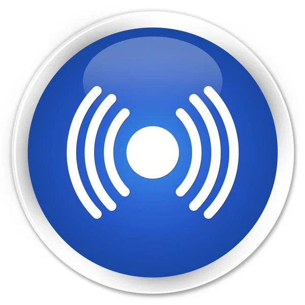 Ağ sinyali simge sigorta primi mavi yuvarlak düğmesi — Stok fotoğraf