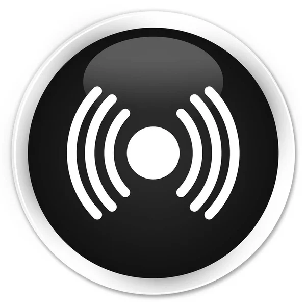 Network signal icon premium black round button — Stock Photo, Image