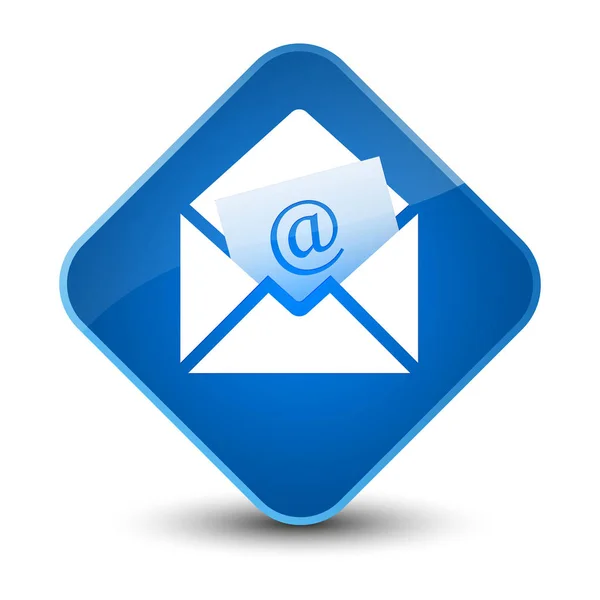 Ενημερωτικό δελτίο ηλεκτρονικού ταχυδρομείου κουμπί κομψό μπλε διαμάντι εικονίδιο — Φωτογραφία Αρχείου