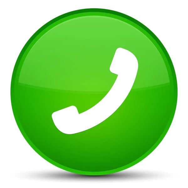 Telefoon pictogram speciale groene, ronde knop — Stockfoto