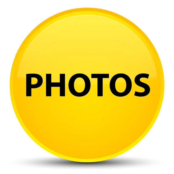 Фотографії спеціальної жовтої круглої кнопки — стокове фото