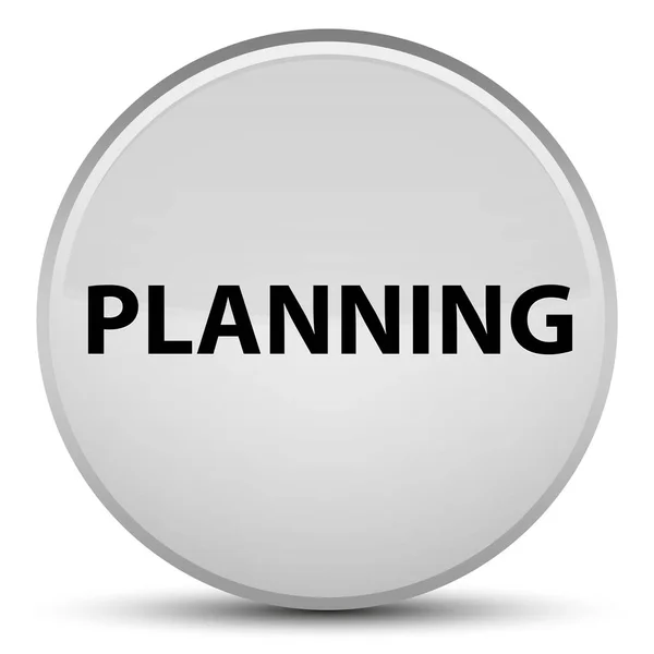 Planejamento botão redondo branco especial — Fotografia de Stock
