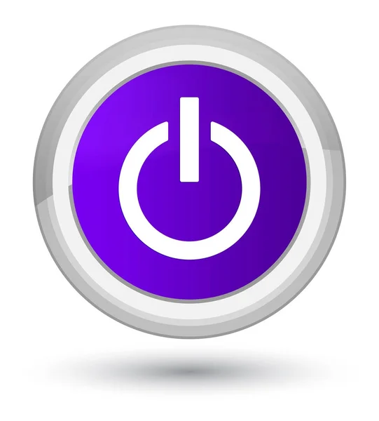 Power icon prime purple round button — Stock Photo, Image