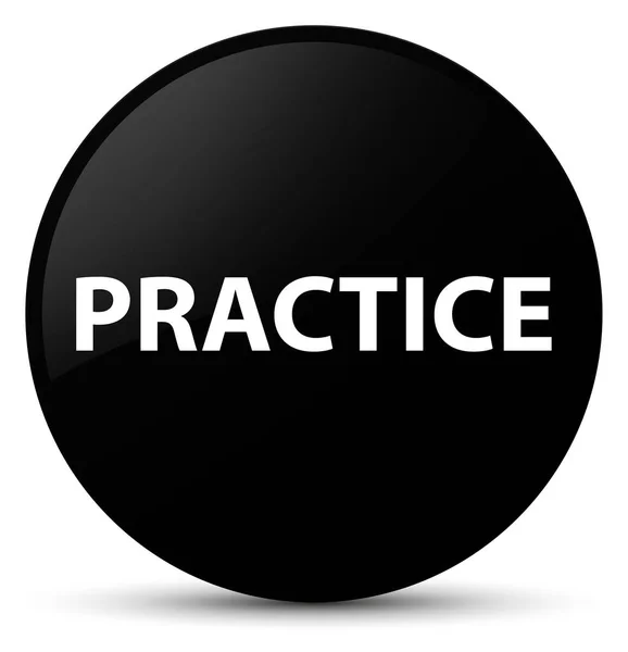 Practice black round button — Stock Photo, Image