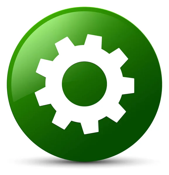 Výtažková ikona zelené kulaté tlačítko — Stock fotografie