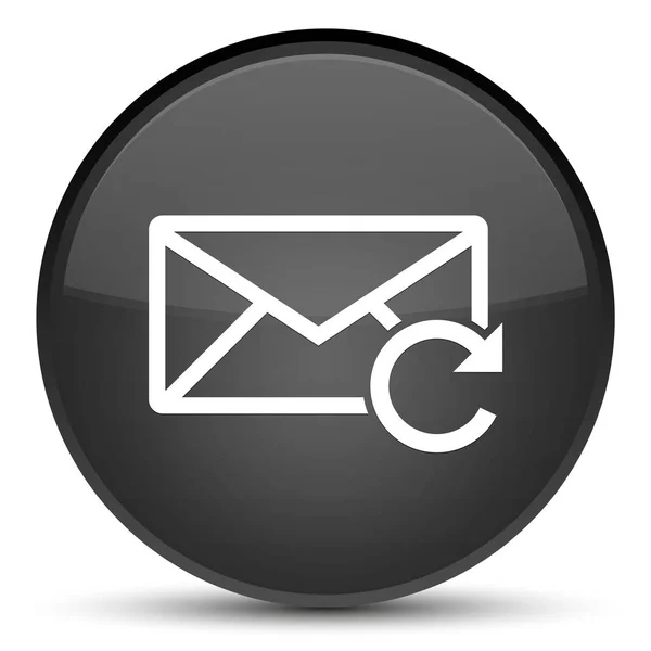 Actualizar icono de correo electrónico botón redondo negro especial — Foto de Stock