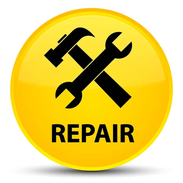 Speciale gele ronde knop Repair (pictogram hulpprogramma's) — Stockfoto