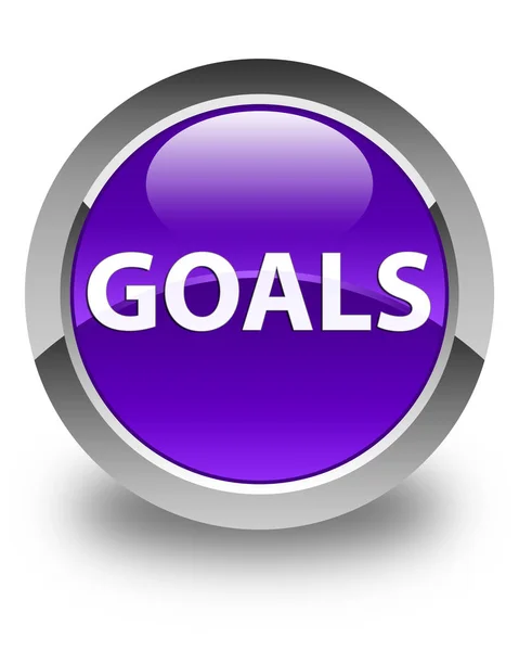 Goals glossy purple round button — Stock Photo, Image