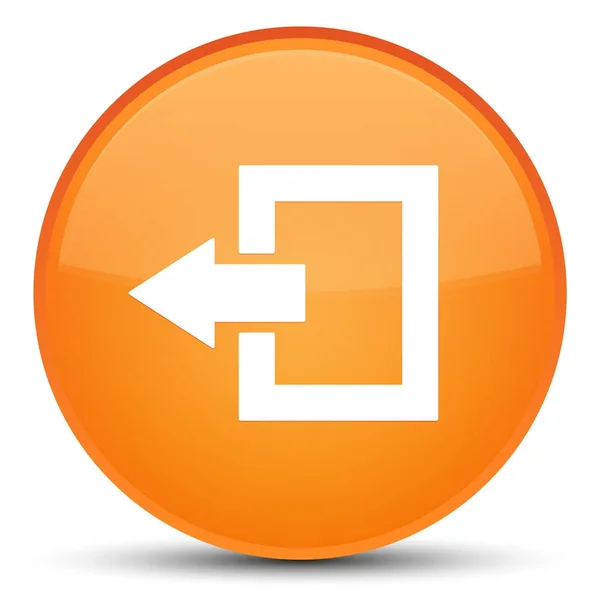 Logout icon special orange round button — Stock Photo, Image