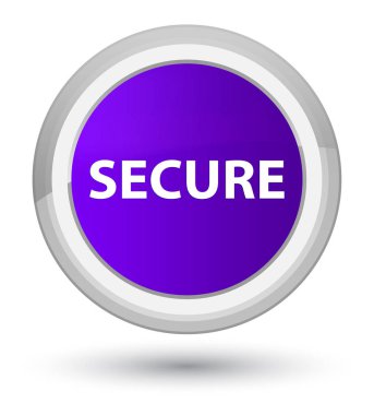 Güvenli ana mor yuvarlak düğmesini