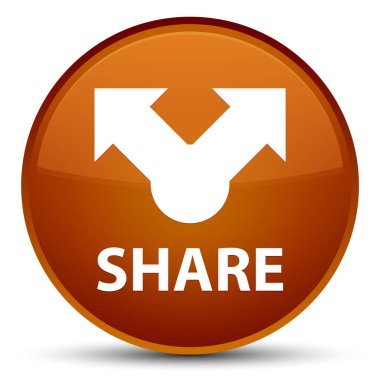 Paylaş özel kahverengi yuvarlak düğmesi