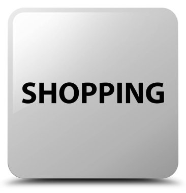 Alışveriş beyaz kare düğme