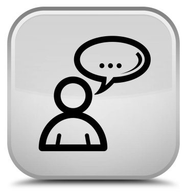 Sosyal ağ kutsal kişilerin resmi özel beyaz kare düğme